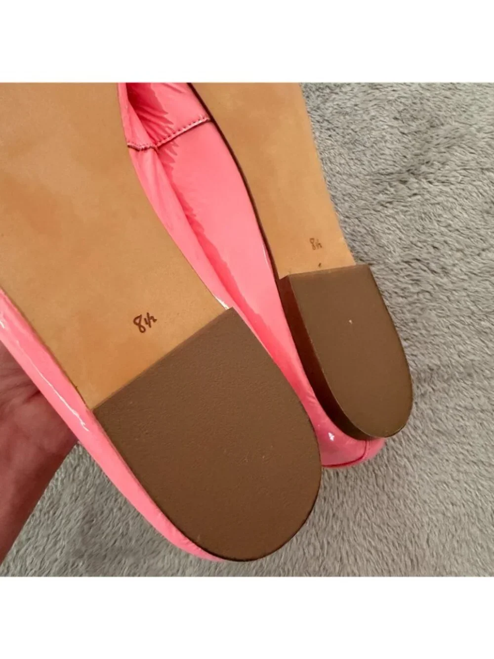 Sam Edelman Felicia Patent Leather Pink Ballet Flats 8.5 Shoes Bow